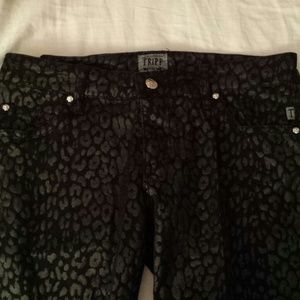 Black leopard print tripp skinny jeans size 9