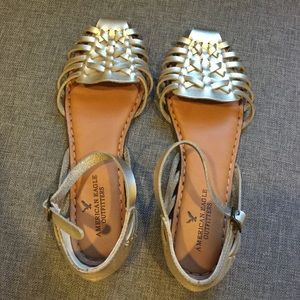American Eagle gold sandals