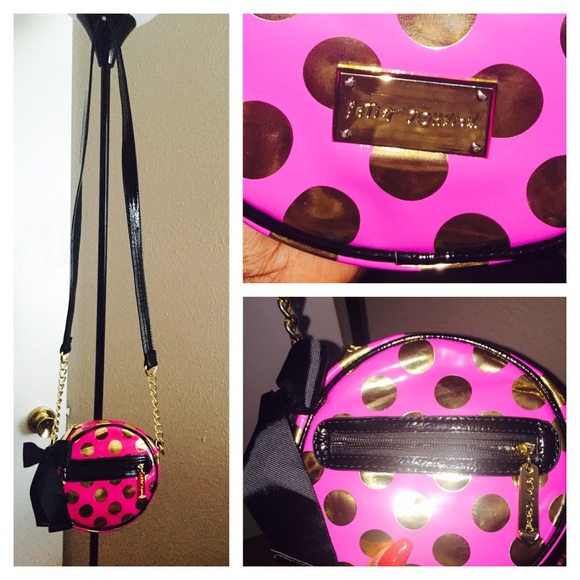 Pink, Black, and Gold polka dot Betsey Johnson!