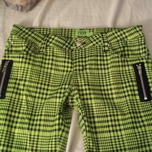 Lime green tripp nyc skinny jeans size 7