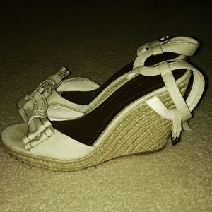 Lauren Conrad Beige Wedges