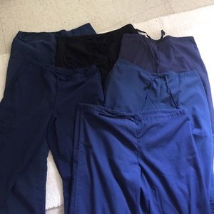 Lot medium navy blue scrubs tops and bottoms
