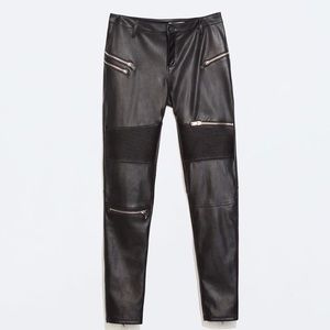 ♥️Fashion blogger favorite: leather zip pants