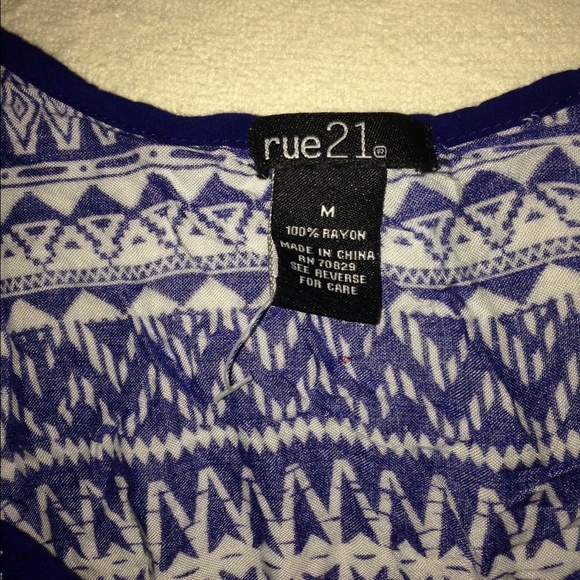 White & royal blue romper - Picture 2 of 2