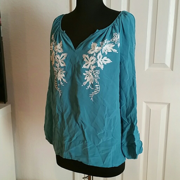 KAREN KANE TURQUOISE BLOUSE SIZE M