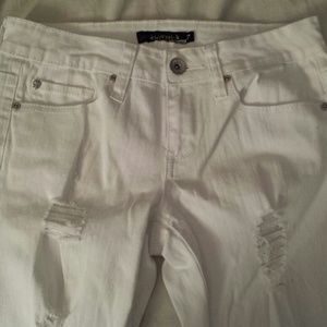 Lovesick Hot topic white ripped skinny jeans