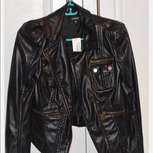 Bebe Leather Jacket (Never worn with Tag) Size S