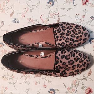 Cheetah print loafers.