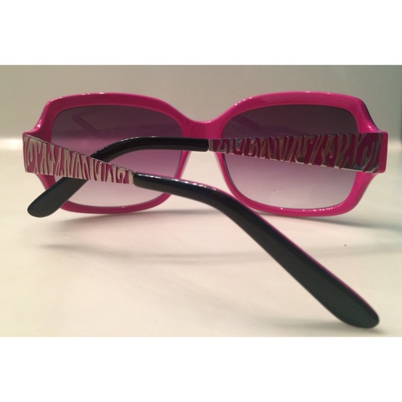 Candie's hot pink/black zebra stripped sunglasses