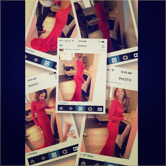 Red formal dress (prom)