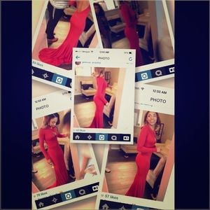 Red formal dress (prom)