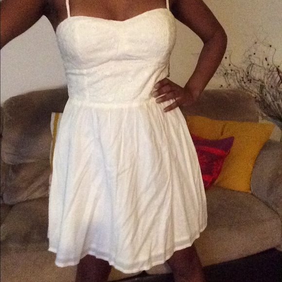 White Thin Strap Summer Dress NEW