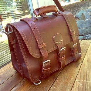 Saddleback leather briefcase real leather