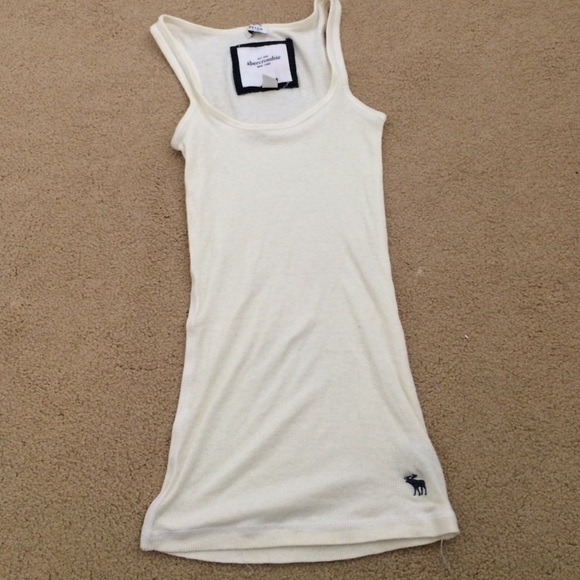 Abercrombie light fitted yellow tank top