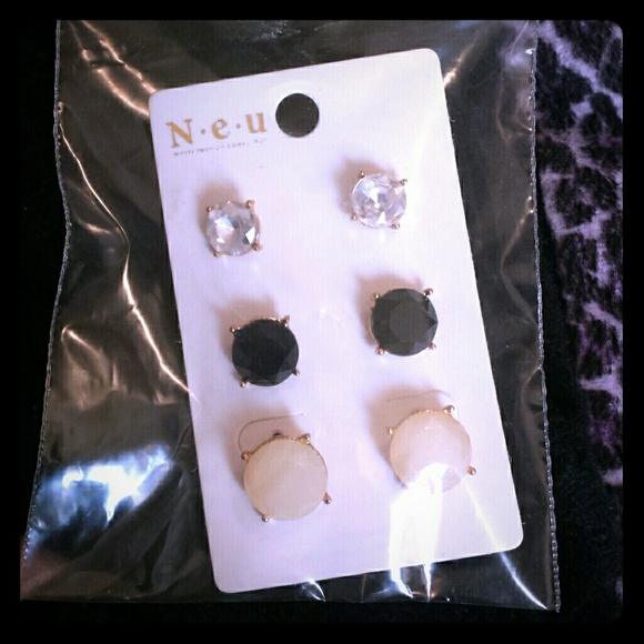 3 piece earring set. Never removed from packaging