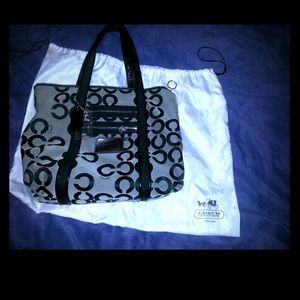 Grey/Black Coach Purse/Tote!!