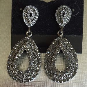 *Reduced* Black Diamond Color Crystal Earrings