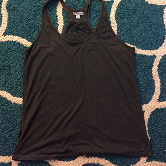 Charcoal AEO racer-back tank