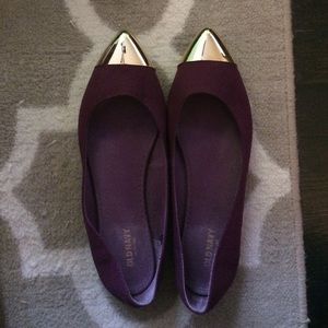 Purple suede shoes