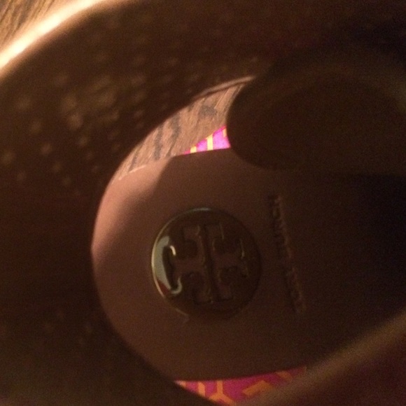 Tory Burch Royal Tan Open Toe Wedges - Picture 4 of 4