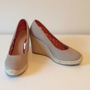 Cute tan wedge espadrilles