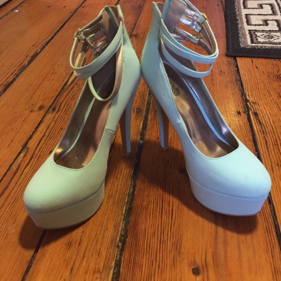 light blue heels