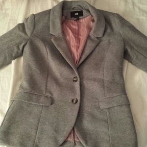 Cute soft grey and pink blazer