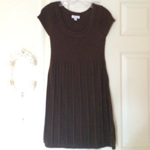 Brown knitted sweater dress