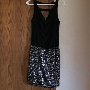 Black sequin dress