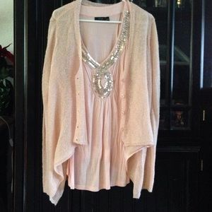 Apt 9 tank/cami with Jennifer Lopez cardigan