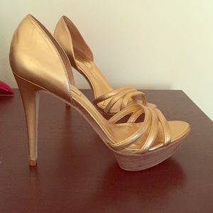 Amazing Gold High Heels by BCBG MaxMaria