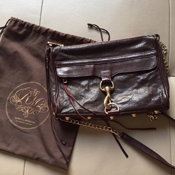 Rebecca Minkoff MAC Clutch dark red burgundy