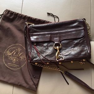 Rebecca Minkoff MAC Clutch dark red burgundy