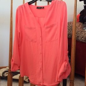 Soft coral blouse