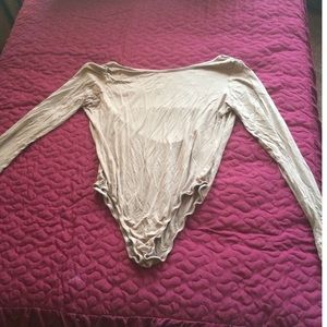 Open Back Camel Bodysuit