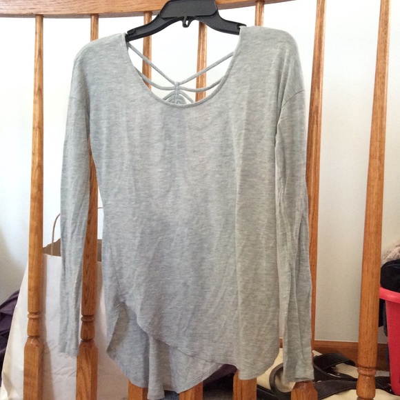 STRINGS ATTACHED GREY BLOUSE