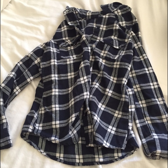 Blue and white flannel