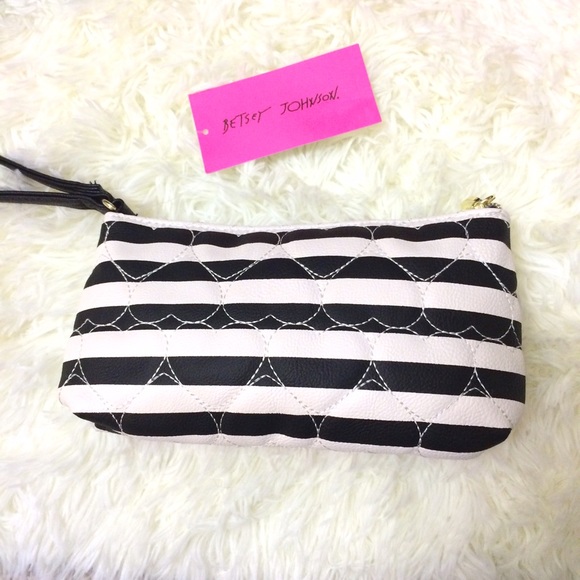Betsey Johnson Big Bow Striped B&W Wrislet - Picture 4 of 4