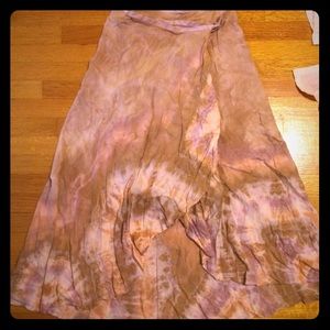 Vintage Tie Dye Wrap Style Maxi Skirt