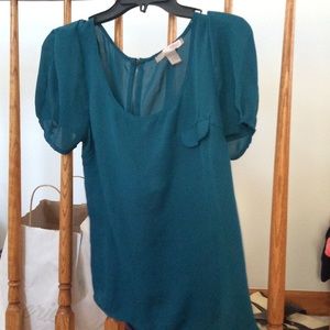 Dark blue/green blouse!