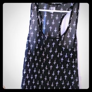 Black sheer tank top