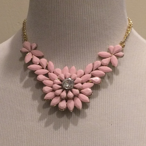 Pink floral necklace