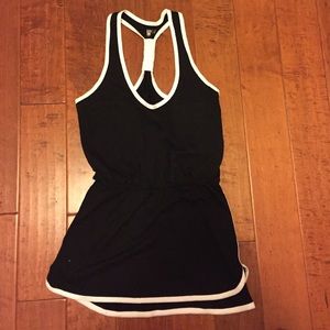 Black with white accent sporty dress