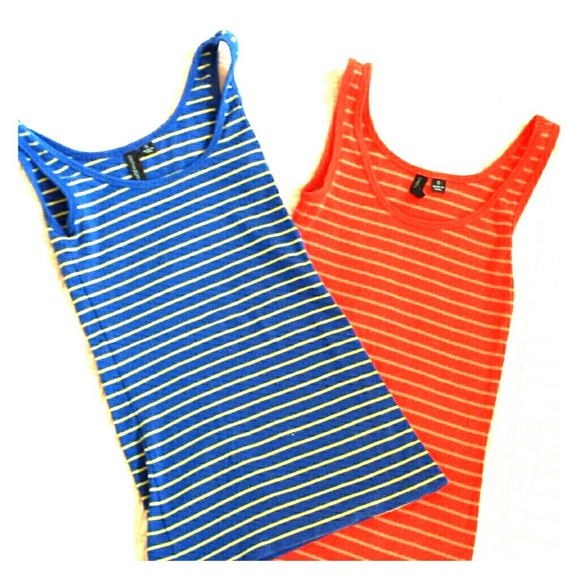 *Bundle* Cynthia Rowley Skinny Stripe Tank Tops