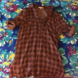 Leather Laced Lightweight Shirt