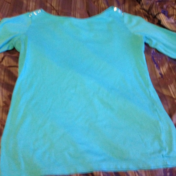 3/4 sleeve blue top