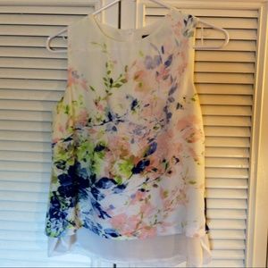 Floral White Top