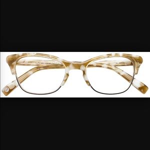 Warby Parker Holcomb Sandstone Glasses 1950s insp.