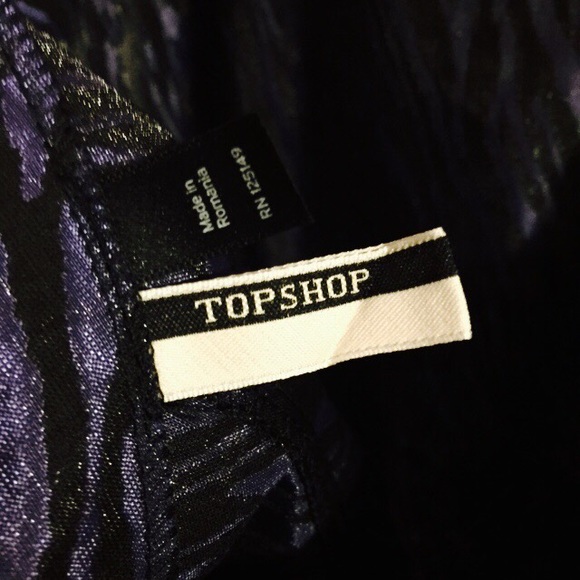 Topshop Open Back Zebra Print Top - Picture 4 of 4