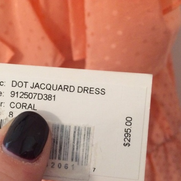Rebecca Taylor coral silk summer cocktail dress - Picture 2 of 4
